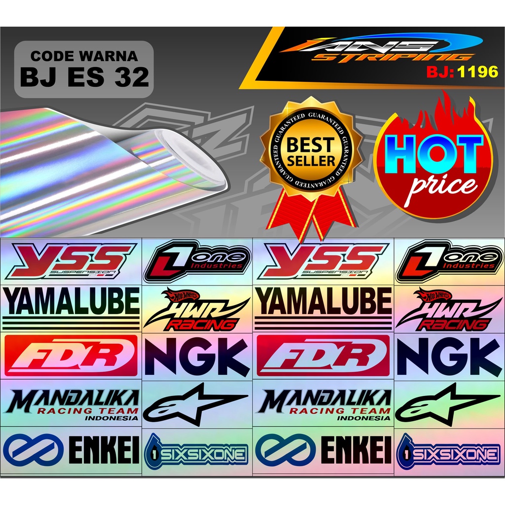 STIKER MOTOR YSS FDR YAMALUBE / STIKER HOLOGRAM / STIKER ESTETIK