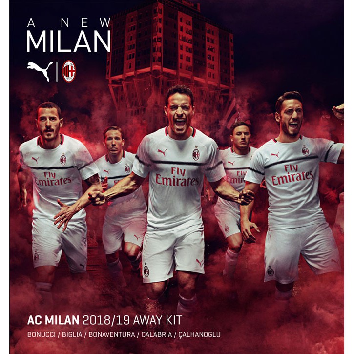 Kaos PUMA AC Milan 18/19 SM Away Jersey Pria 754426 03 Football BNIP ORI