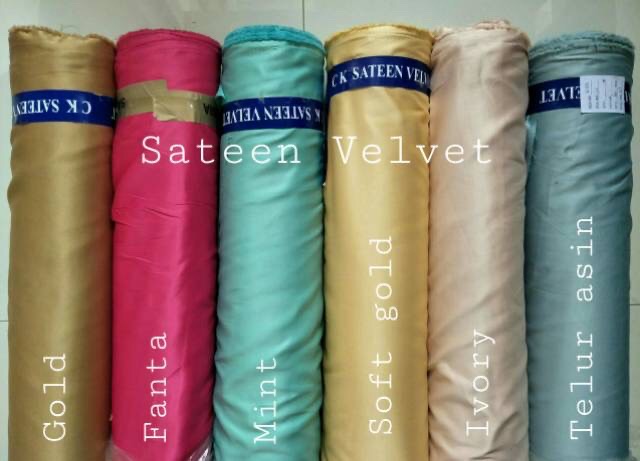 MURAH!! Kain satin roberto Velvet valentino premium (bridesmaid)/ bahan satin Velvet.