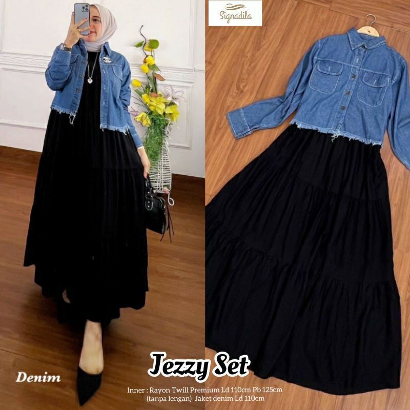 GAMIS SET JEANS/ ARUMI SET GAMIS/ GINA SET GAMIS