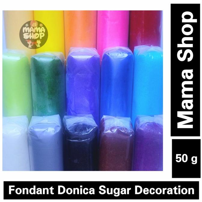 

Fondant warna warni merk Donnica kemasan mini 50gram Sugar Paste