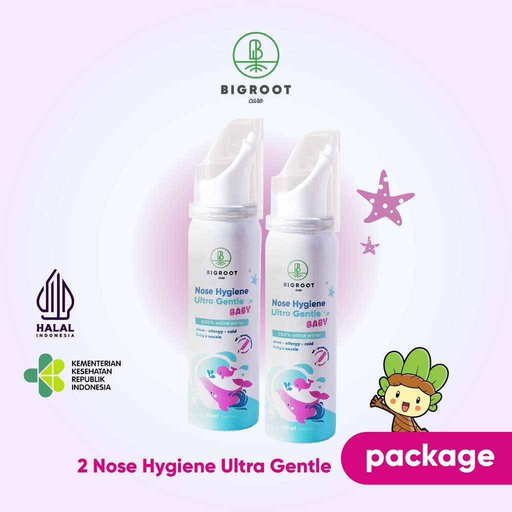Paket 2 Bigroot Nose Hygiene Ultra Gentle Baby 50ml