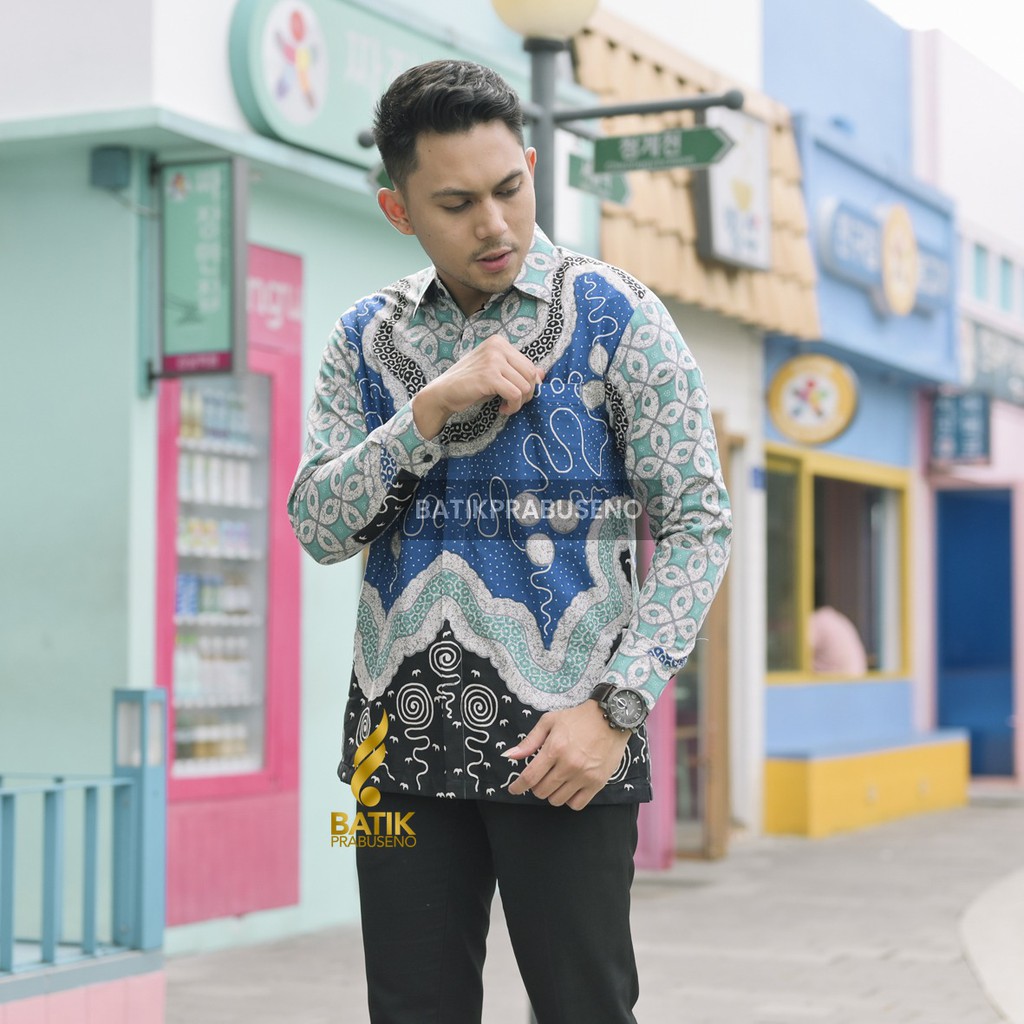 Nandana Hem Batik Prabuseno Premium Kemeja Kondangan Pesta Lamaran Kerja Kantoran PNS Guru Pria Leng