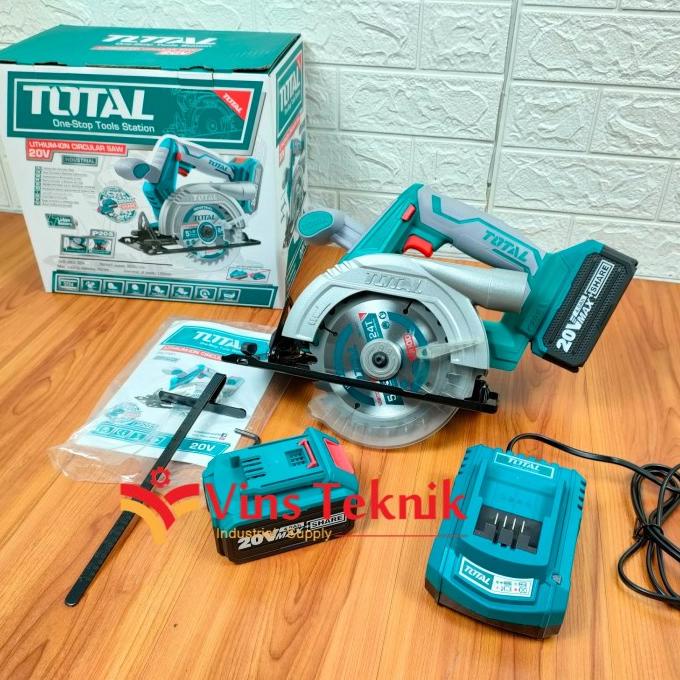 Paket Total Tsli1401 Mesin Circular Saw Cordless Set Mesin Gergaji Termurah