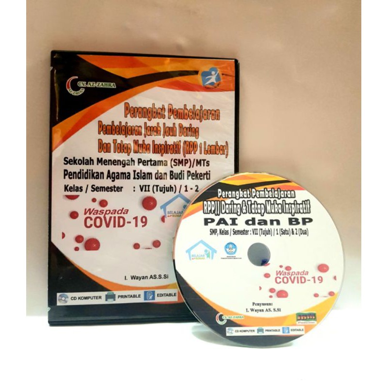 cd rpp k13 ppj daring smp mts smpn mapel PAI Dan BP kelas 7 vii revisi 2020 terbaru