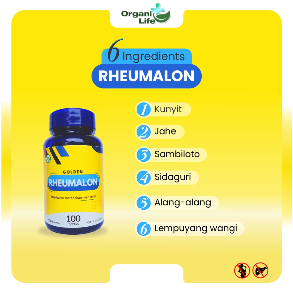 [BPOM] Rheumalon 100 Kapsul | Obat REMATIK | NYERI SENDI | Nyeri PEGAL LINU | Pereda Asam Urat