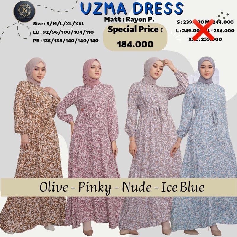 UZMA DRESS ( SPECIAL PRICE ) ✅ NADHEERA LUXURY ✅ RAYON PREMIUM SUPER ADEM BUSUI FRIENDLY