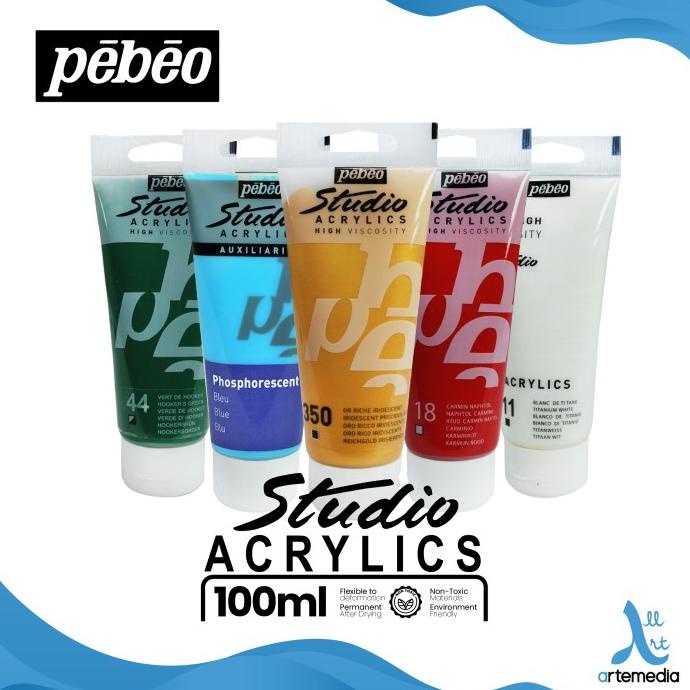 

TERLARIS Cat Akrilik Pebeo Studio Fine Acrylic 100ml Paint Color - 01/02/CAT AKRILIK SET/CAT AKRILIK SET 24 WARNA/CAT AKRILIK PASTEL/CAT AIR/CAT AIR LUKIS SET/CAT AIR GIOTTO/KUAS LUKIS 1 SET/KUAS LUKIS KECIL/KUAS LUKIS LENGKAP/KANVAS LUKIS/KANVAS LUKIS