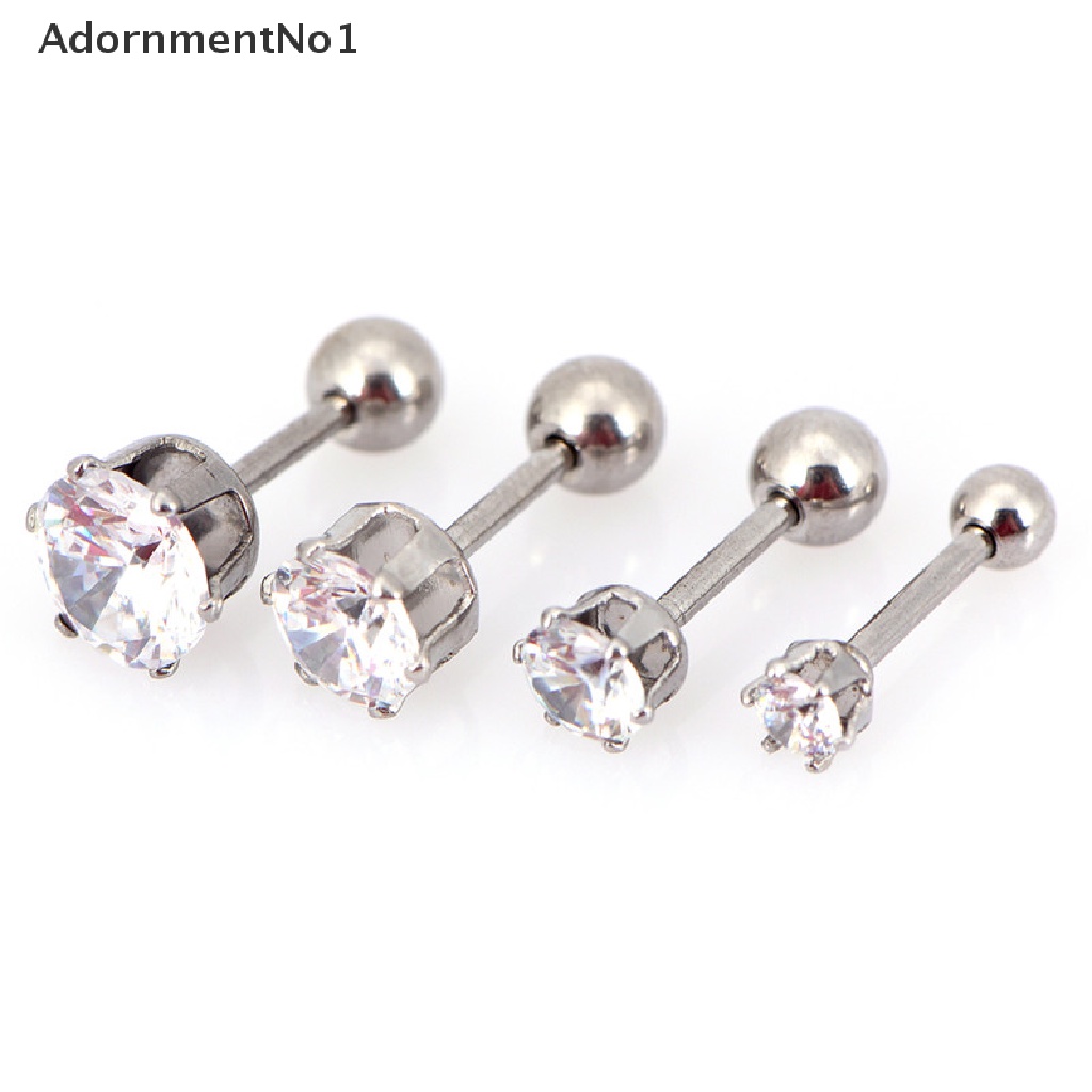 (AdornmentNo1) 1 Pasang Anting Tusuk Bahan Titanium Steel Untuk Wanita