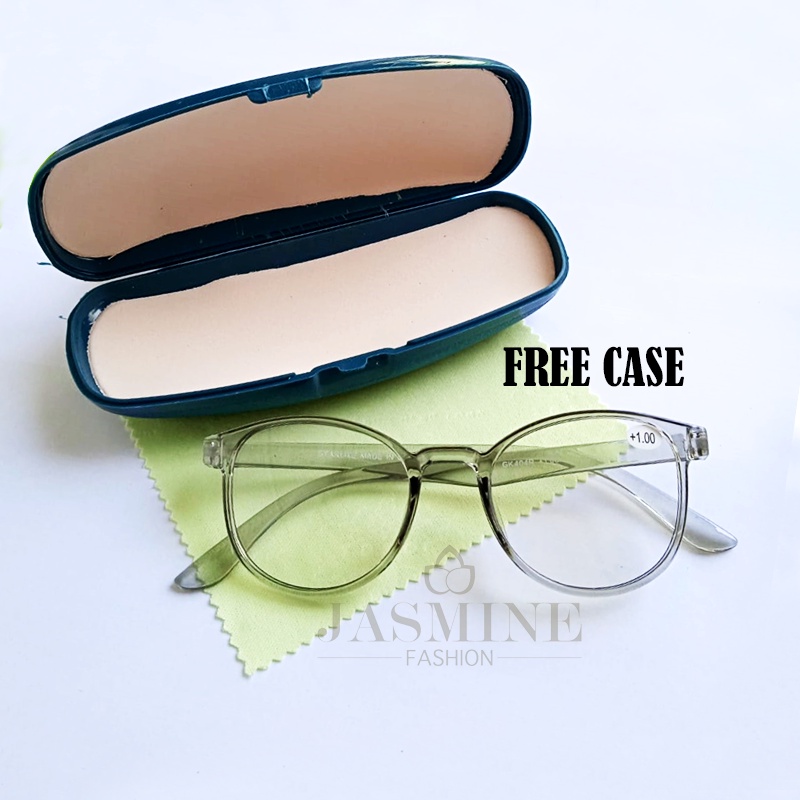 Kacamata Baca Plus 2 Fungsi Frame Clear Dobel Baca Dan Jalan Untuk Pria Dan Wanita Free Case Kaca ma