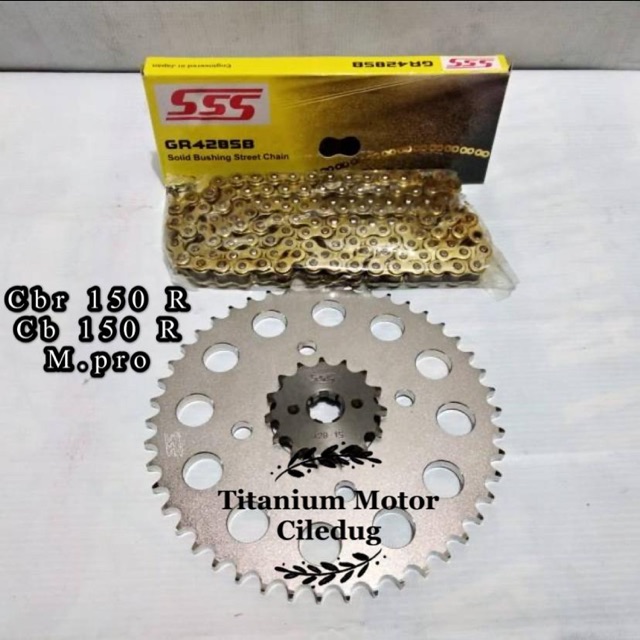 Gear Set SSS CB150 R - CBR 150 R Rantai Tebal 428