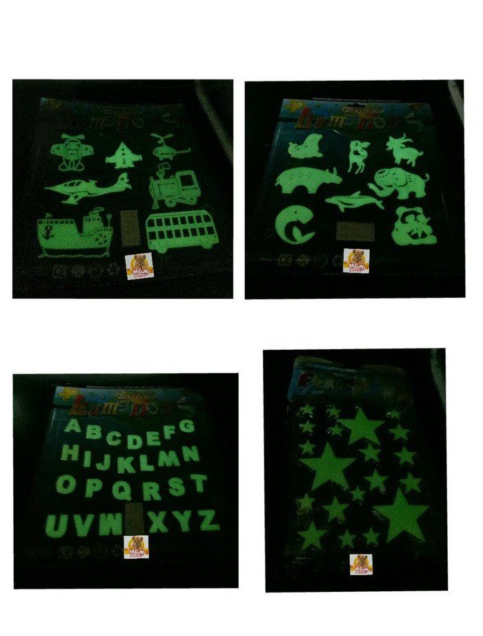 GLOW IN THE DARK wallpaper dinding lampu tempel menyala di gelap 1 set