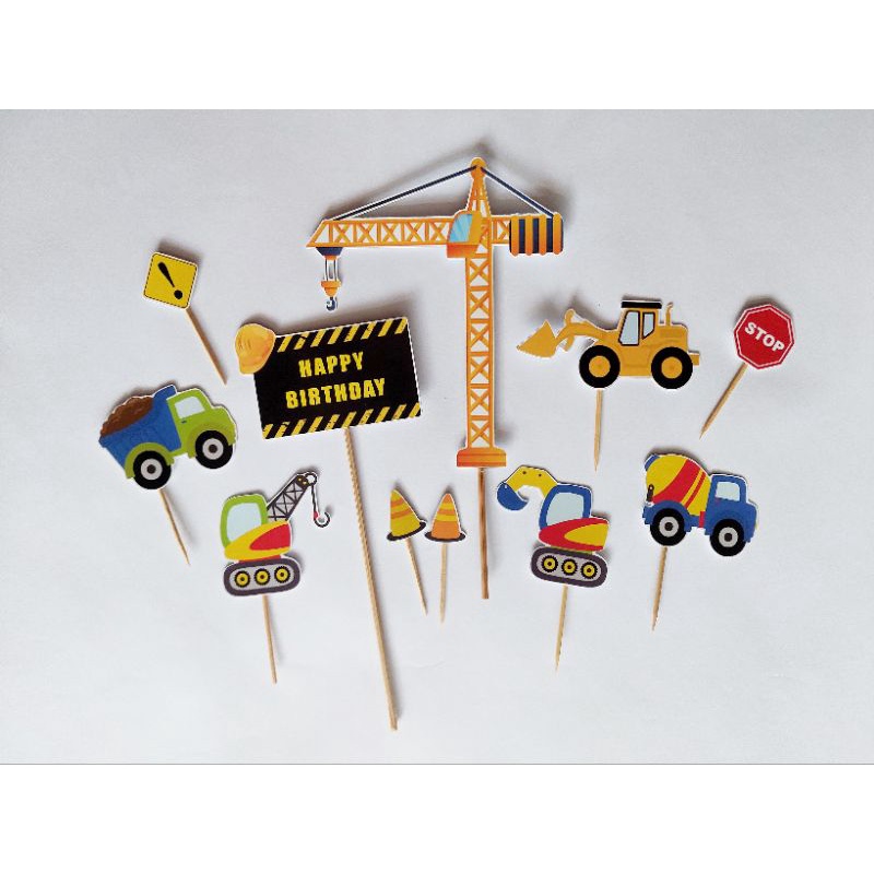 

Cake Topper Konstruksi Alat Berat Construction / Cake Topper Karakter / Cake Topper Character / Hiasan Kue tart