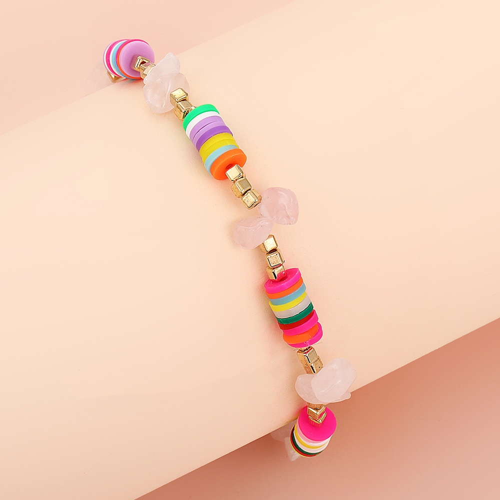 Bohemian Clay Necklaces Creative Personality Gravel Stitching Necklace Female Fashion All-match Bracelet