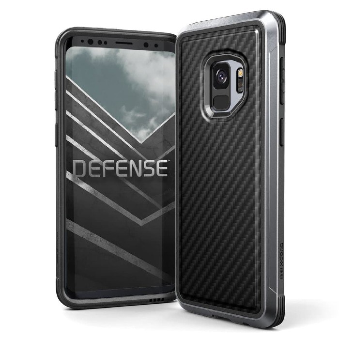 Original XDORIA Samsung Galaxy S9 Defense Lux Case Black Carbon