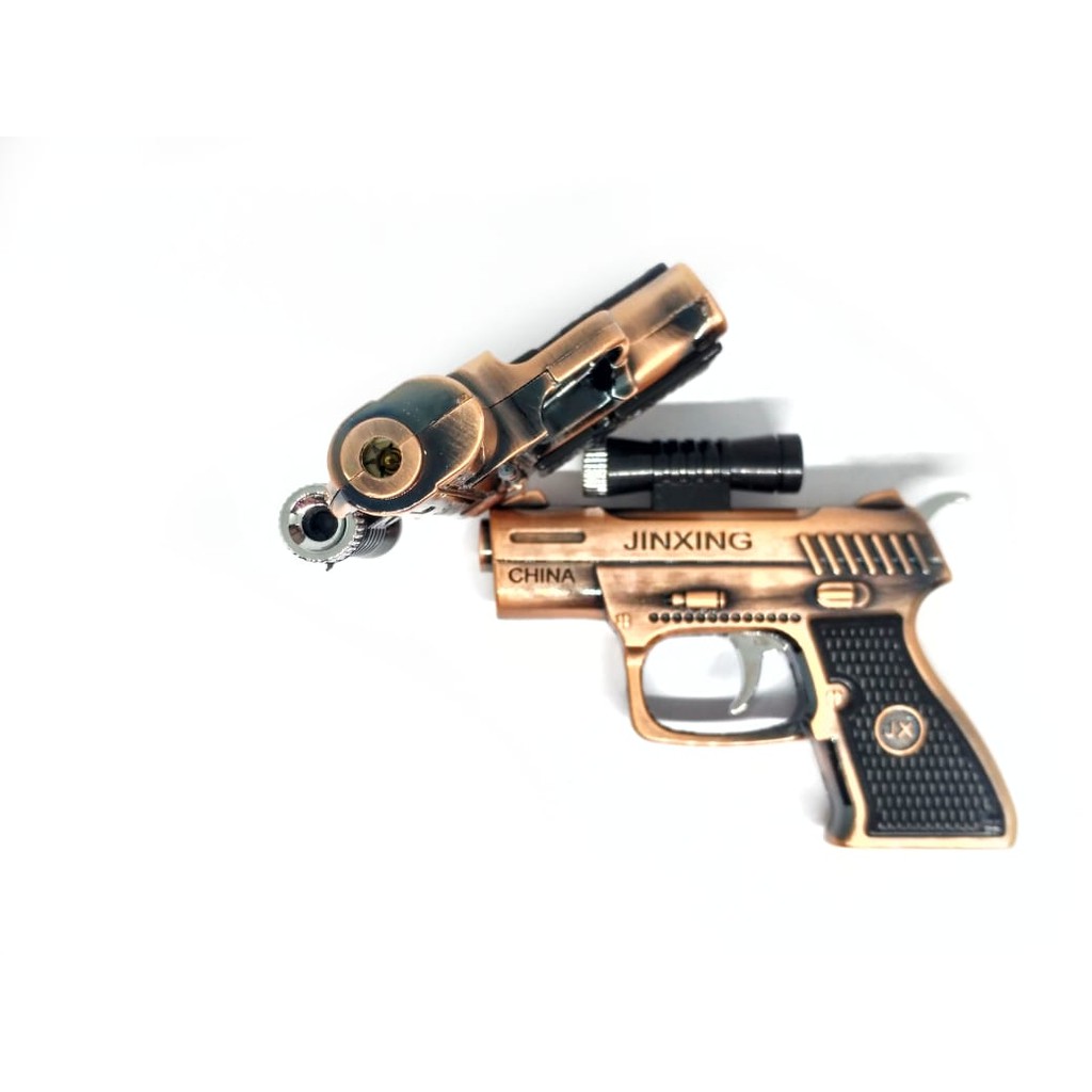 Super Murah! KOREK API GAS PISTOL JINXING LASER MANCIS LAS LIGHTER UNIK LED MURAH