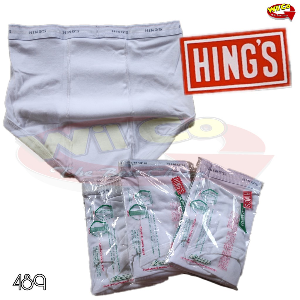 K489 - [Harga Per 1 Potong] CELANA DALAM BRIEF [SEGITIGA] PRIA HING'S SIZE 32 - 42