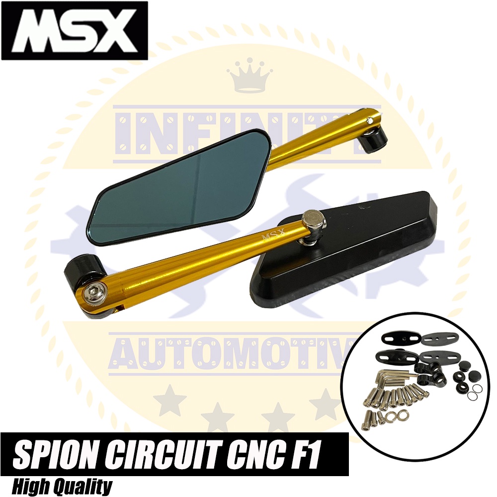 Kaca Spion circuit sircuit cnc mirror blue kaca biru Nmax Aerox Pcx Vario Ninja cbr r15 dll 3188-3-4