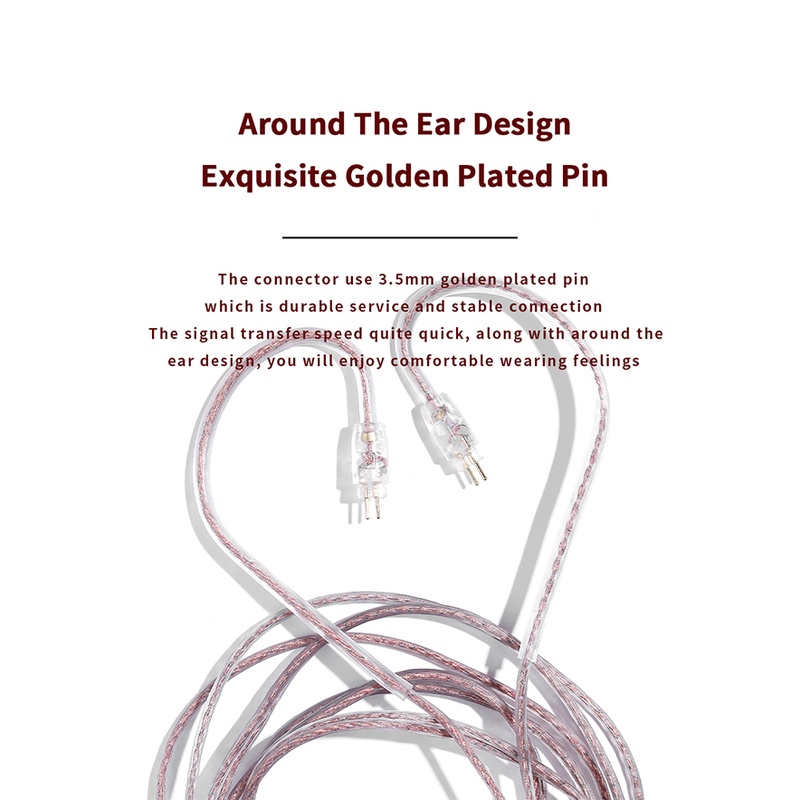 Jcally PJ2 5N Earbuds OFC 0.78mm QDC MMCX Kabel Tembaga Bebas Oksigen Untuk KZ ZST ES4 ZS3 ZSN pro EDX pro