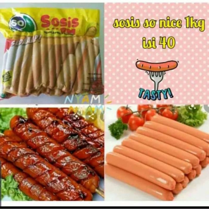 

Sosis ayam so nice 1 kg rasa endol termurah