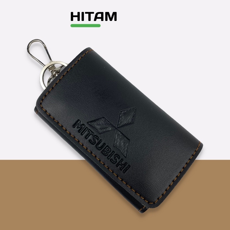 DOMPET KUNCI MITSHUBSHI KULIT SINTETIS DOMPET KUNCI STNK DOMPET STNK MOBIL DOMPET KUNCI LIPAT 3 GANTUNGAN KUNCI MOBIL