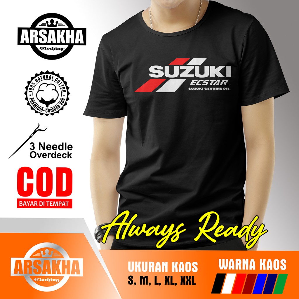 Kaos Motogp Suzuki ECSTAR Team Otomotif  Baju Distro Katun Combed 30s by Arsakha Clothing