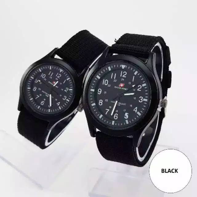 Dikirim Dari Jakarta)Jam Tangan Couple Canvas Laris (Terima Cod)