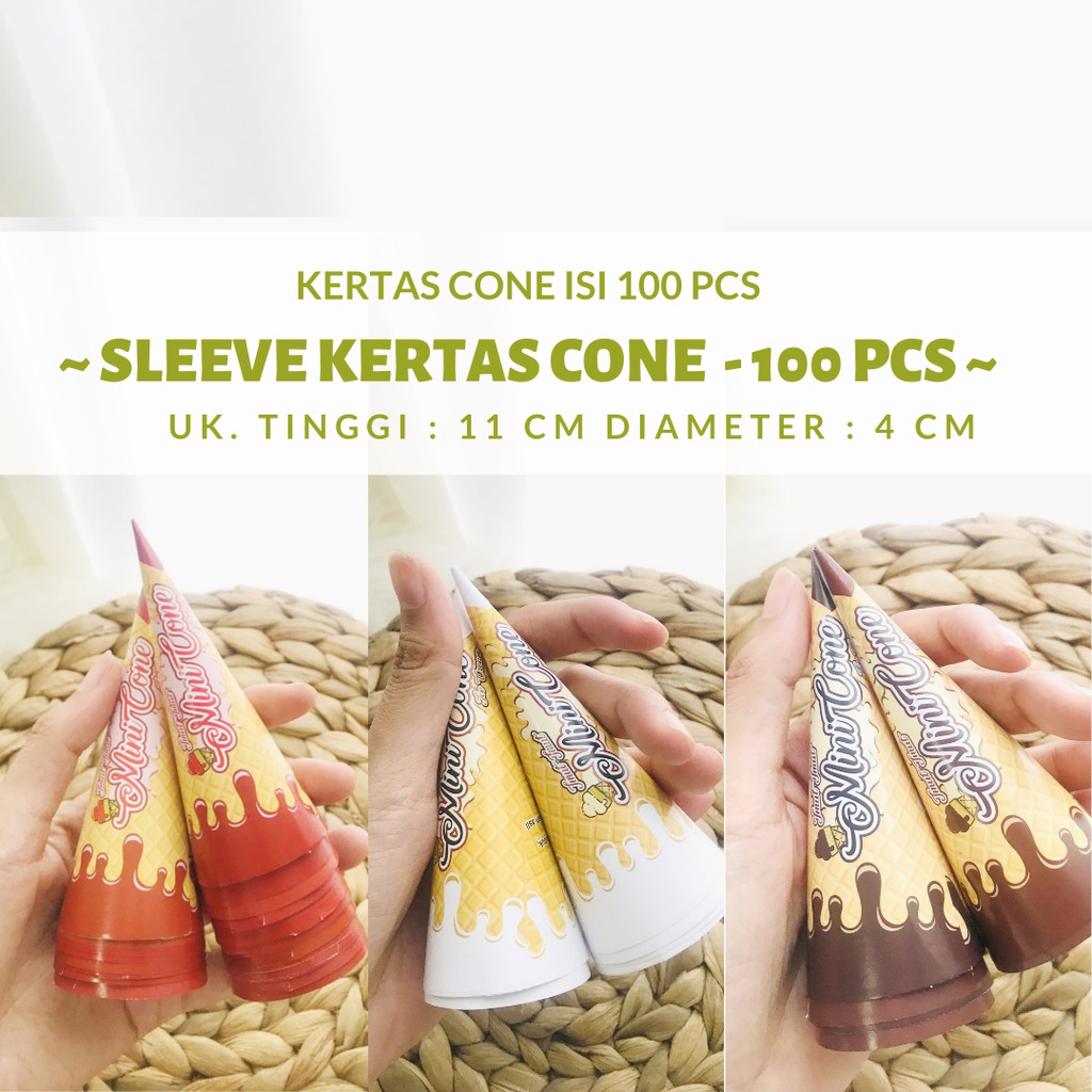 Jual Macam Macam Kemasan Es Krim Cone Mini Sleeve Cone Ala Cornetto Jual Kemasan Mini Cone 8093