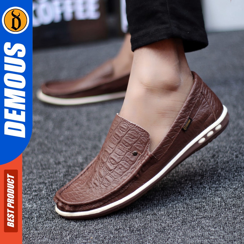 DEMOUS Britan - Sepatu Formal Pria Pantofel Oxford Kulit Asli