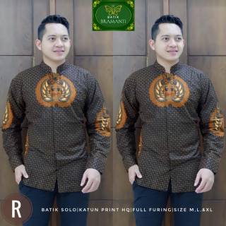  Baju  Koko  Batik Eksklusif  Murah Dasar Hitam Full Furing 