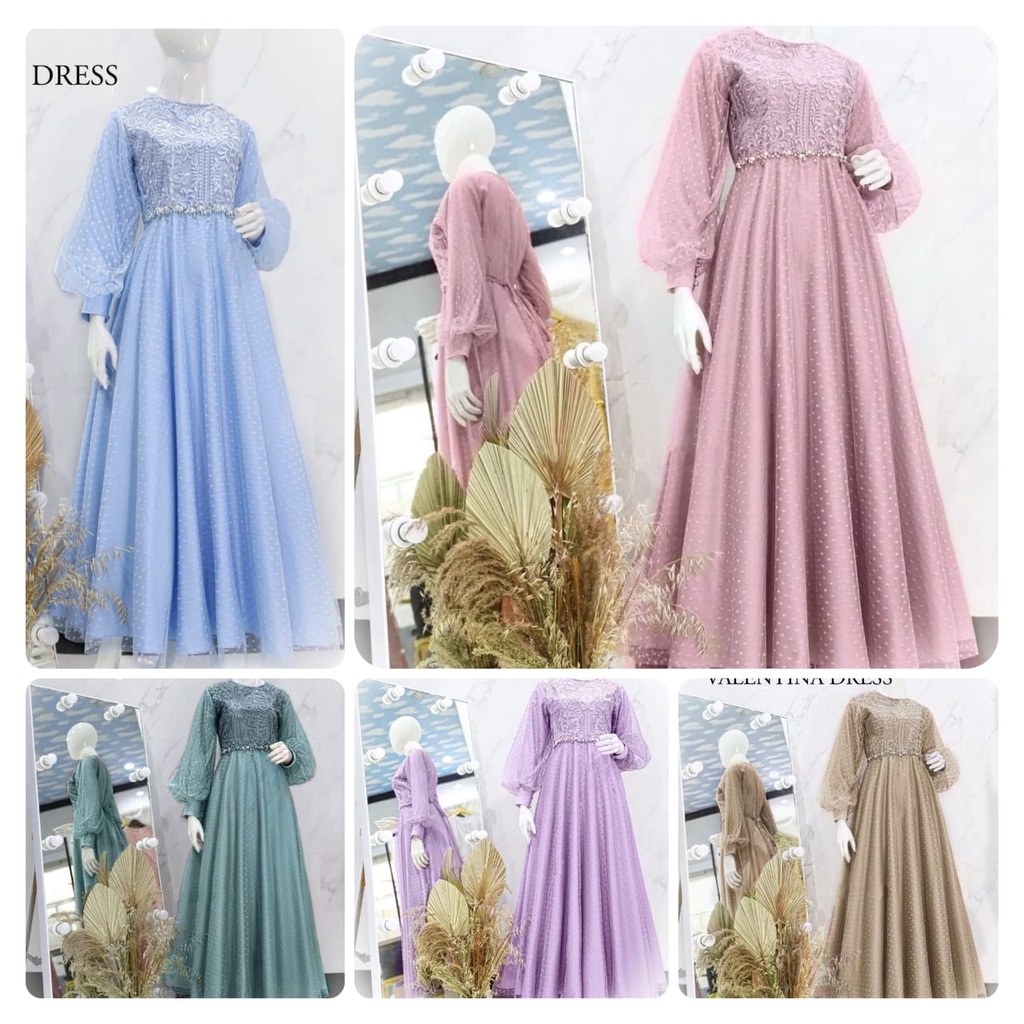 REALPIC DRESS MAXY VALENTINA 3 UKURAN L XL XXL FASHION PAKAIAN WANITA GAUN DRESS GAMIS MAXI MS ADA VIDEO REAL PRODUK