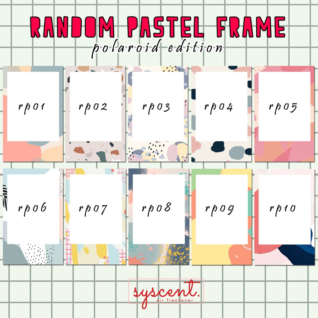 SYSCENT Air Freshener / CUSTOM DESIGN / POLAROID | Parfum Mobil / Pewangi Ruangan / Pewangi Mobil / Pengharum Mobil |