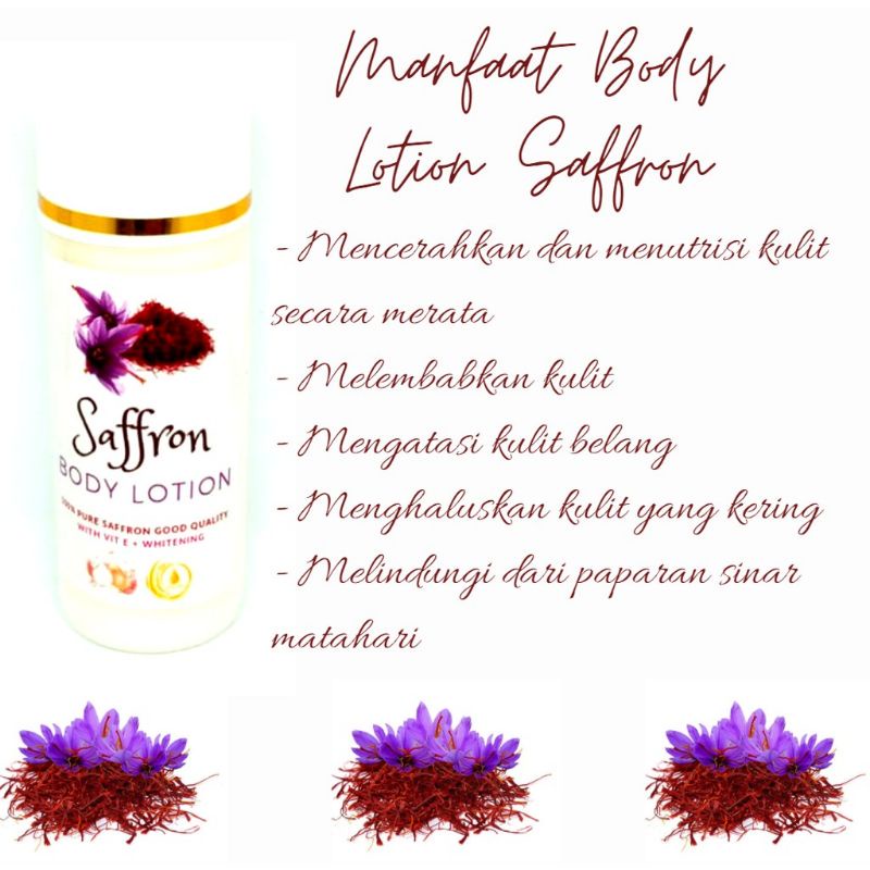 BODY LOTION SAFFRON WHITENING TERMURAH BISA COD