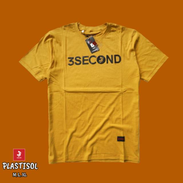 Kaos Distro Cowok 3second Three Second Threesecond Fullprint Warna Kuning Shopee Indonesia