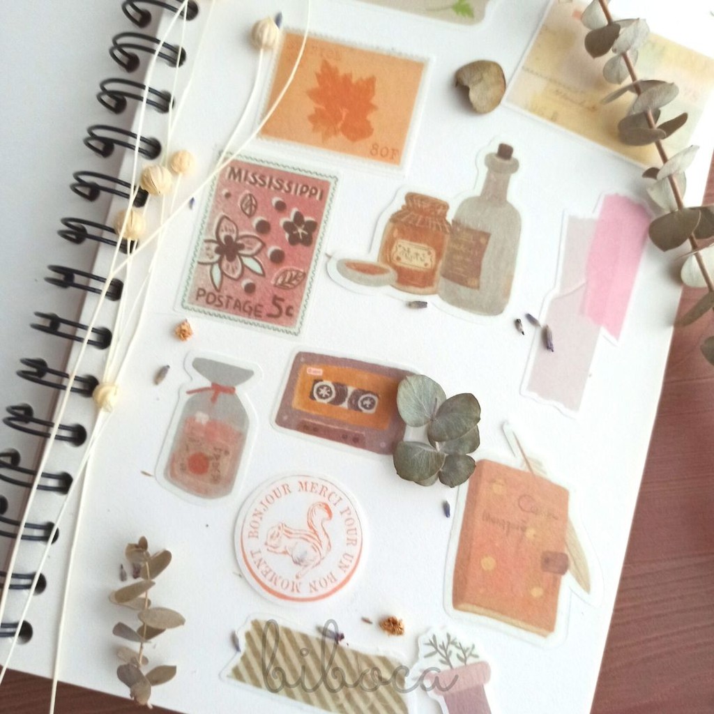 

Sticker Journal Scrapbooking BUJO Planner Stationery Diary Stiker Kertas Paper Dekorasi boca320-328