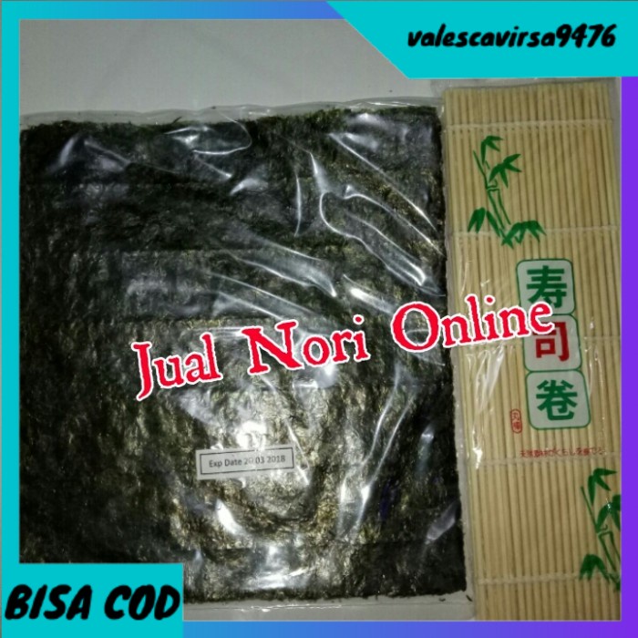 

⭐BISA COD⭐ Murah nori 10s + Sushi mat|penggulung sushi|nori takaokaya|rumput laut