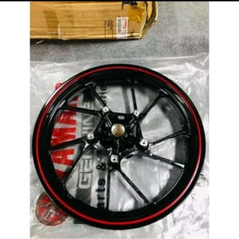 Velg Racing depan Yamaha R15 VVA V3 list merah original ygp