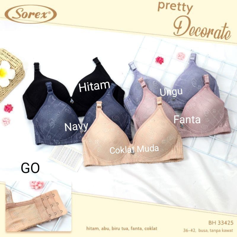 gos Sorex Bra Bh Tanpa Kawat Busa Cup Besar Pakaian Dalam Wanita Hiasan Bandul