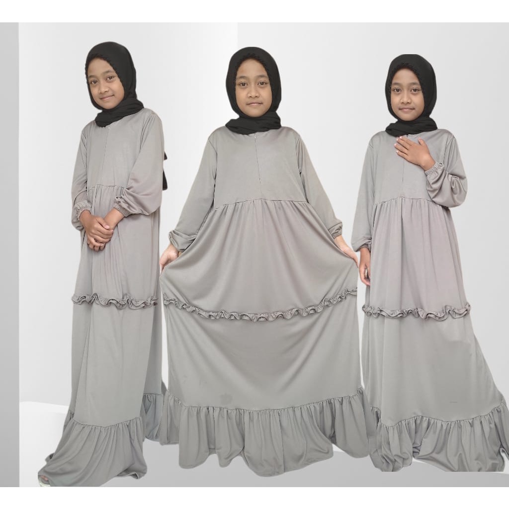 Gamis anak stella usia tanggung 10-13 tahun/gamis anak/pakaian anak perempuan/gamis anak tanggung