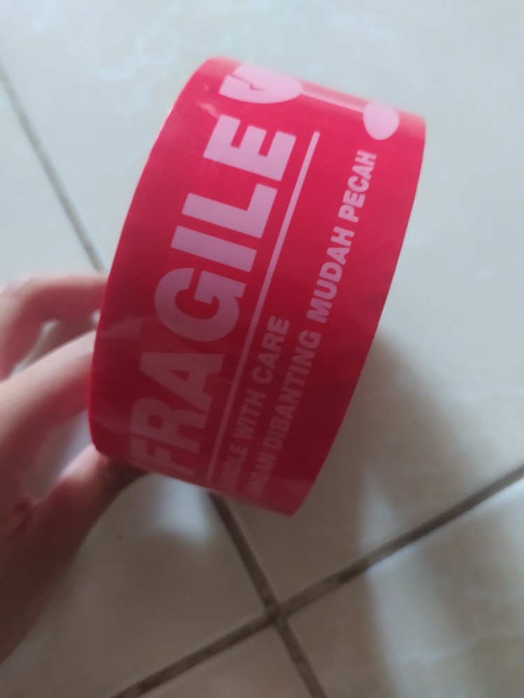 Lakban Fragile Jangan Dibanting (hoki 48  Mm X 90 Yard )