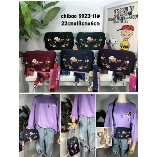 Tas Chibao - Motif Bunga/Import_