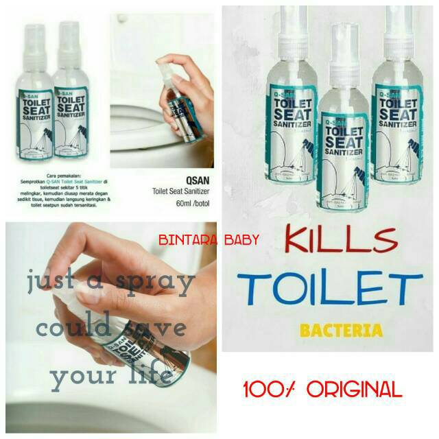 Qsan Sanitizer Spray 60ml antiseptik Multipurpose sanitizer / Penyemprot Steril Toilet Umum saat travel / toilet seat sanitizer