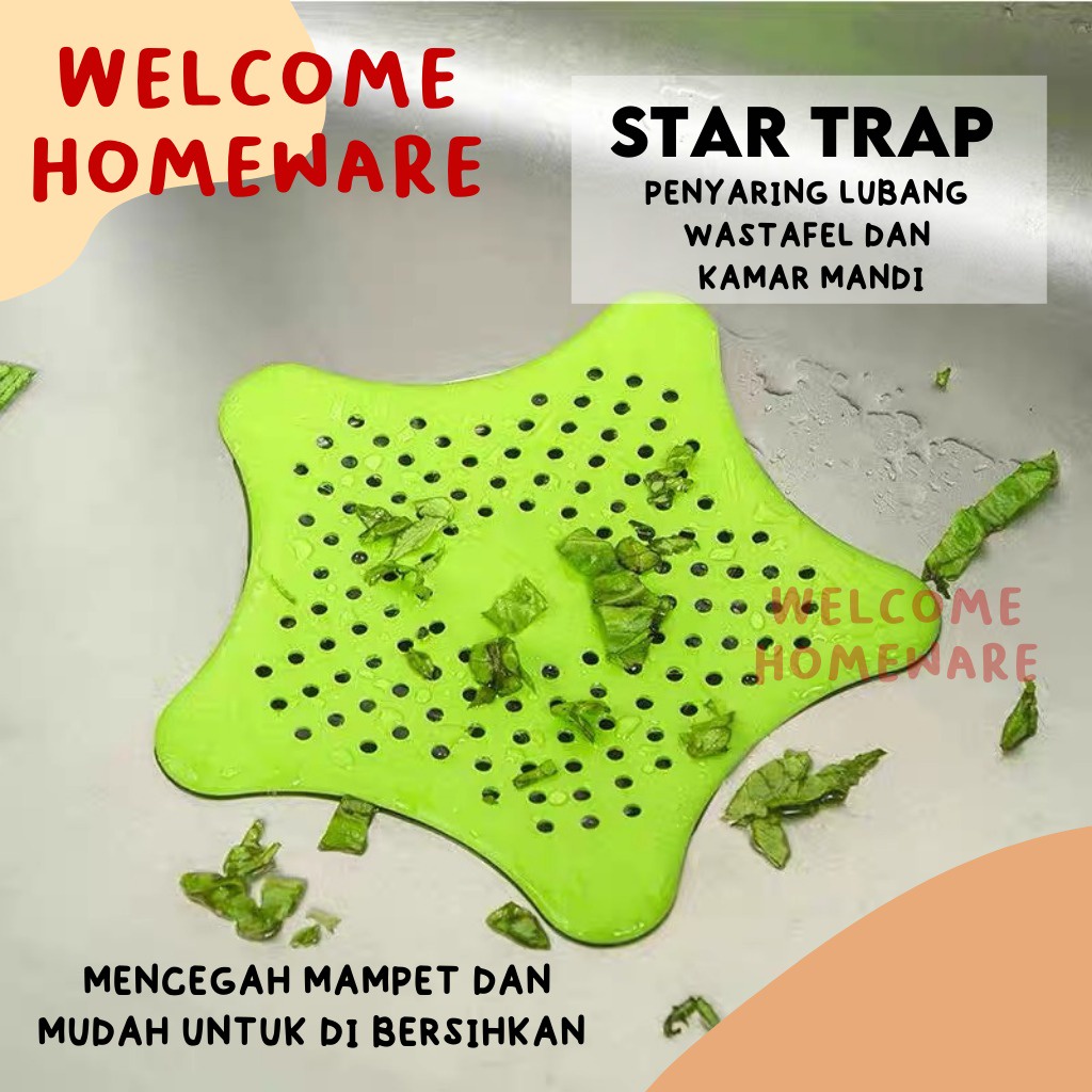 Star Trap Penyaring Saringan Bintang Karet Wastafel Lubang Air Sampah