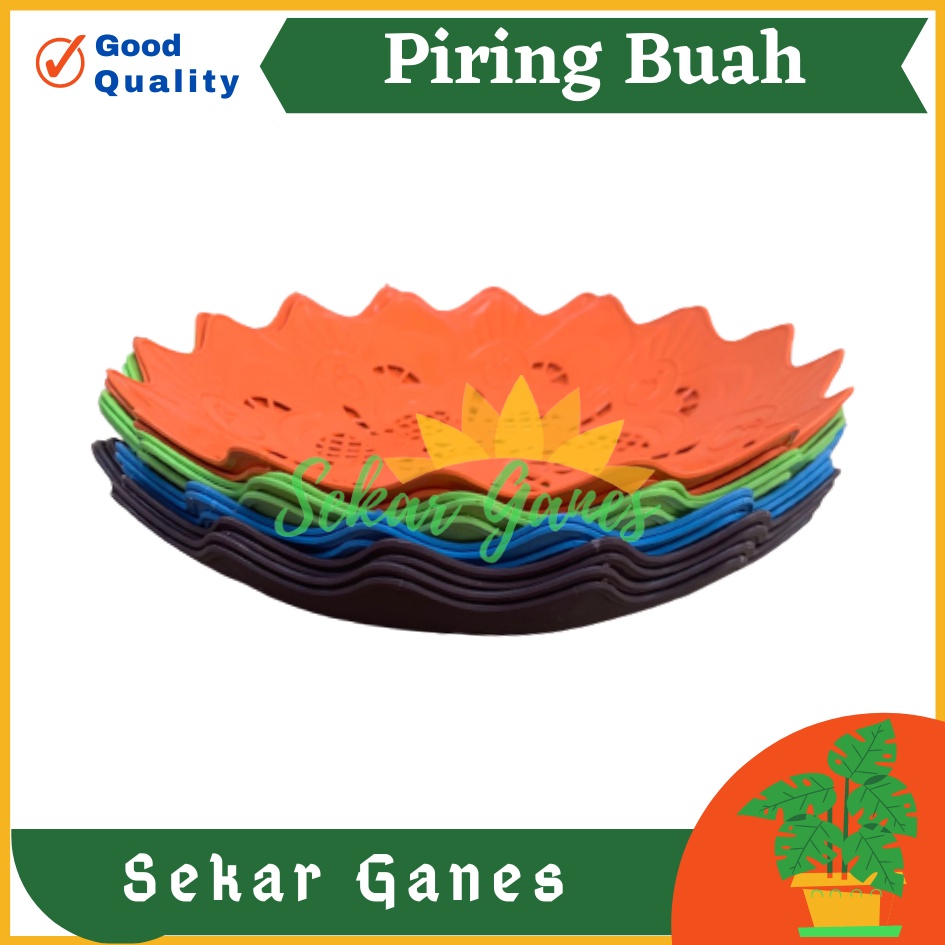 PIRING PLASTIK SAJI BUAH Serbaguna Rotan Warna Warni Motif Bunga Murah Termurah Grosir Piring Buah Plastik Rotan Unik Lusinan Grosir Besar Piring Rotan Plastik