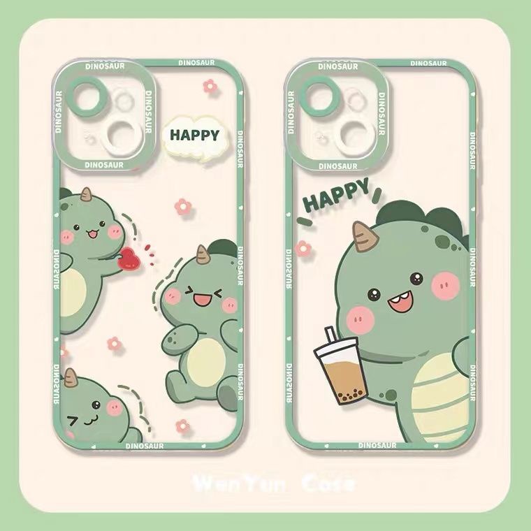 Soft Case Silikon TPU Motif Dinosaurus Untuk Iphone 13 12 Mini 11 Pro X XR XS Max SE 2020 6 6S 7 8 Plus