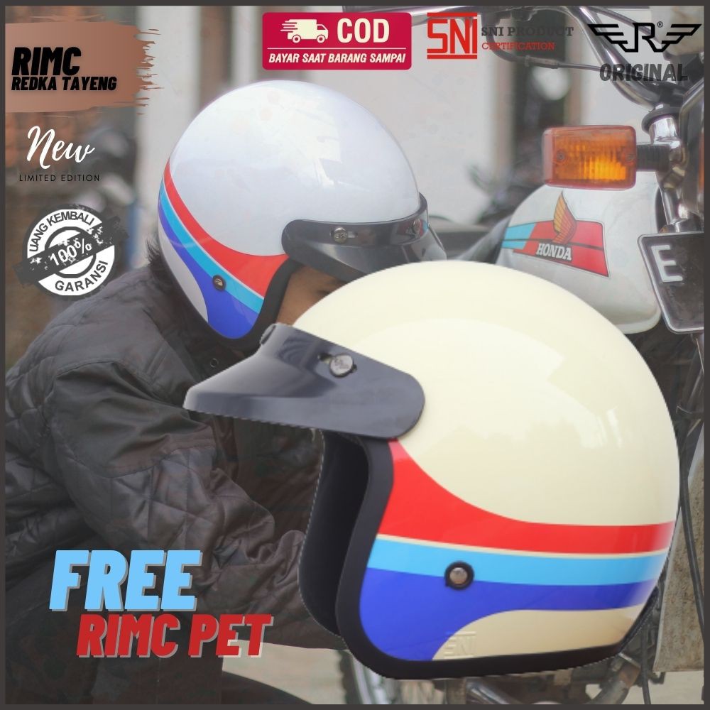 Helm Retro Klasik Jadul Vespa Custom Redka Tayeng Original