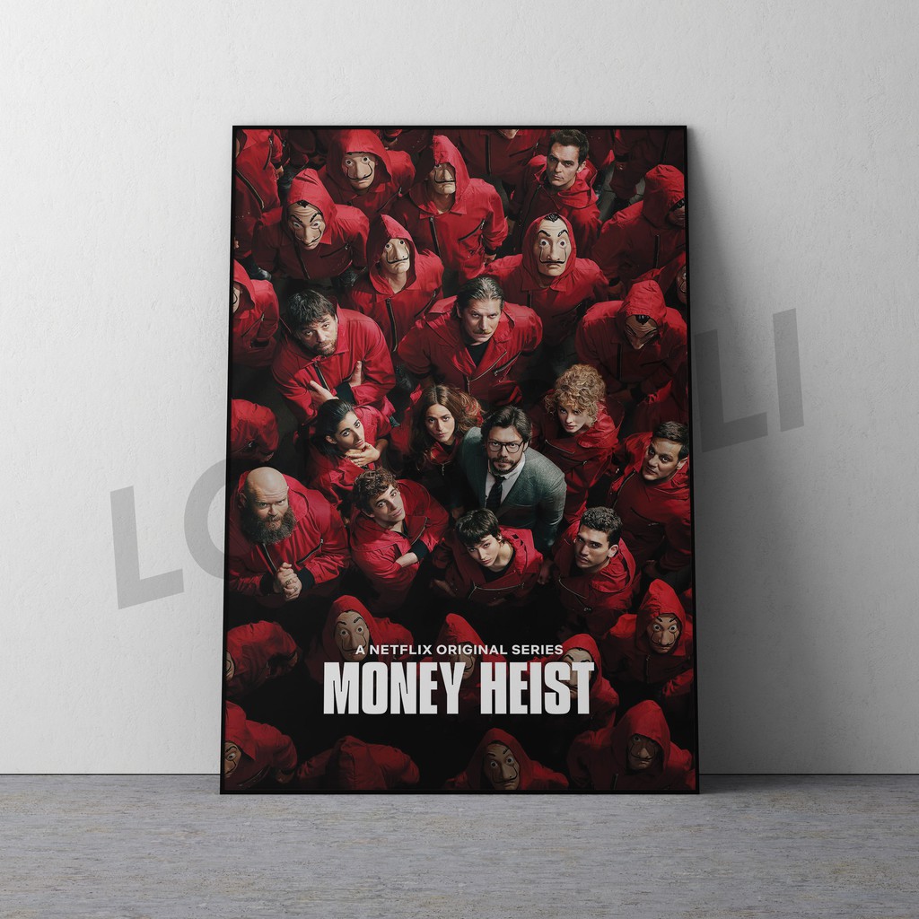 Hiasan Dinding Poster Kayu - Series Money Heist