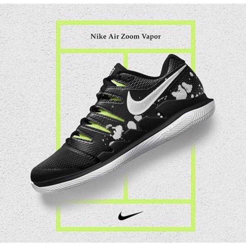 Sepatu Tennis NikeCourt Vapor Zoom X HC Black PRM Original