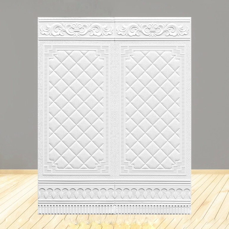 PROMO BELI 30 FREE 1 PCS !! WALLFOAM 3D PANEL 90CM X 70CM WALLPAPER FOAM-PNEL KOTAK PUTIH 5MM