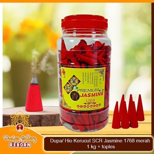 Dupa/ Hio Wangi Harum Kerucut SCR Jasmine 1768 merah 1 kg toples